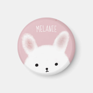 Niedlicher Schwindel Bunny Pink Personalisiert Magnet