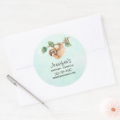 Niedlicher Schwung im Wasserfarbengeschäft Runder Aufkleber (Umschlag)