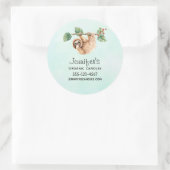 Niedlicher Schwung im Wasserfarbengeschäft Runder Aufkleber (Tasche)