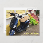 Niedlicher Scooter in New Orleans Marigny Postkarte (Vorne/Hinten)