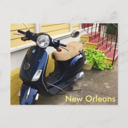 Niedlicher Scooter in New Orleans Marigny Postkarte (Vorderseite)