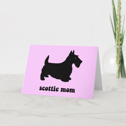 Niedlicher Scottie Karte (Vorderseite)