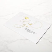 Niedlicher Script Calligraphy Abschluss Vielen Dan Folieneinladung (Gedreht)