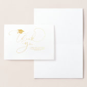 Niedlicher Script Calligraphy Abschluss Vielen Dan Folienkarte (Anzeige)