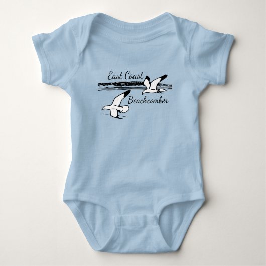 Niedlicher Seagull Beach East Coast Beachcomber im Baby Strampler (Vorderseite)