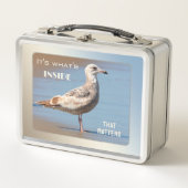 Niedlicher Seagull-Strand Metall Brotdose (Vorderseite)