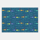 Niedlicher Seefisch in der Liebe Geschenkpapier Set (Vorderseite 2)