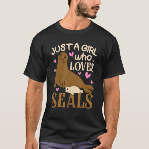 Niedlicher Seelöwe für Mädchen, nur ein Mädchen, d T-Shirt