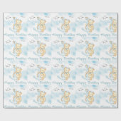 Niedlicher Seemann Geburtstag Geschenkpapier (Flach)