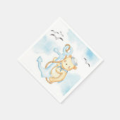 Niedlicher Seemannsbär Serviette (Ecke)