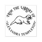 Niedlicher Seeohrrundbogen Name Permastempel (Design)