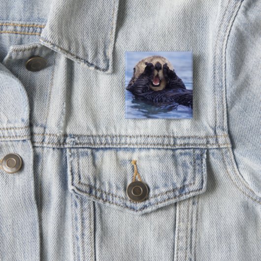 Niedlicher Seeotter | Alaska, USA Button (Beispiel)