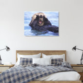 Niedlicher Seeotter | Alaska, USA Leinwanddruck (Insitu (Schlafzimmer))