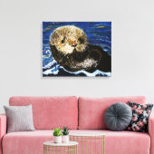 Niedlicher Seeotter Leinwanddruck (Insitu (Wohnzimmer))