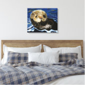 Niedlicher Seeotter Leinwanddruck (Insitu (Schlafzimmer))