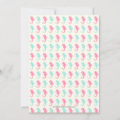 Niedlicher Seepferd-Mädchen-Jungen-mehrfache Einladung (Rückseite)