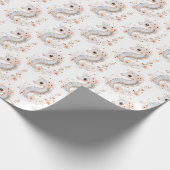 Niedlicher Seepferdchen Geschenkpapier (Ecke)