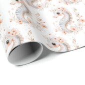 Niedlicher Seepferdchen Geschenkpapier (Rolleneckpunkt)