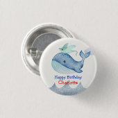 Niedlicher Seeteufel Button (Vorne & Hinten)