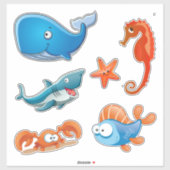 Niedlicher Seeverkehr Aufkleber (Blatt)