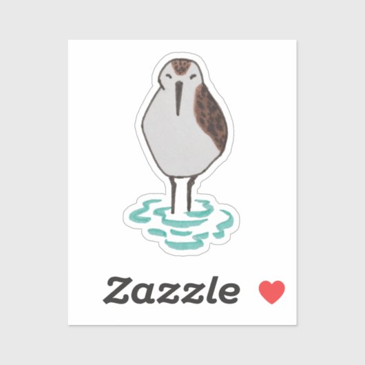 Niedlicher Seevogel-Sandpiper Aufkleber (Blatt)