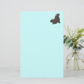 Niedlicher Seezunge Briefpapier (Stehend Vorderseite)