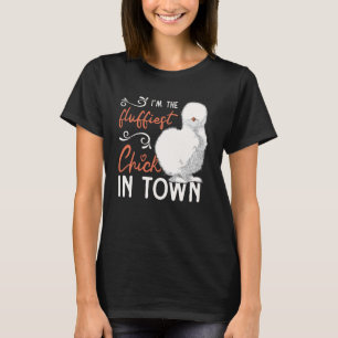 Niedlicher Seidenhühner-Bauer-Hof Chinesisch Seide T-Shirt