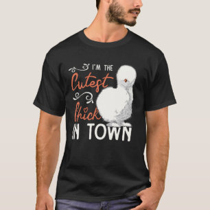 Niedlicher Seidenhühner-Bauer-Hof Chinesisch Seide T-Shirt