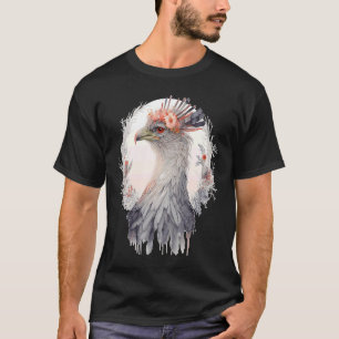 Niedlicher Sekretär Bird Blumen Crown Floral Exoti T-Shirt