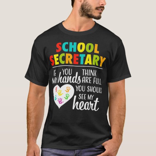 Niedlicher Sekretär für Schule T-Shirt (Vorderseite)