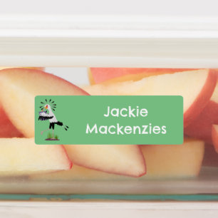 Niedlicher Sekretär Vogel schreiben Cartoon person Etiketten