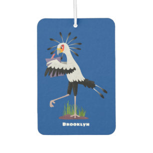Niedlicher Sekretär Vogel schreibt Notizen Cartoon Autolufterfrischer