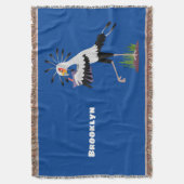 Niedlicher Sekretär Vogel schreibt Notizen Cartoon Decke (Vorderseite Vertikal)