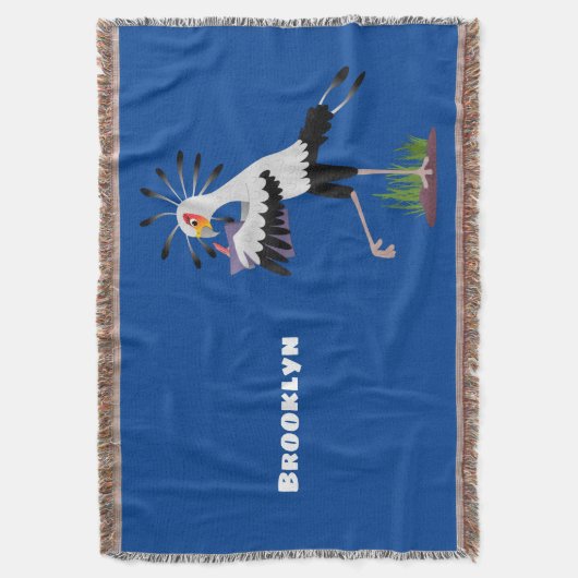 Niedlicher Sekretär Vogel schreibt Notizen Cartoon Decke (Vorderseite Vertikal)