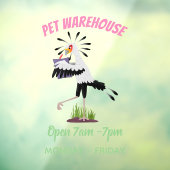 Niedlicher Sekretär Vogel schreibt Notizen Cartoon Fensteraufkleber (Blatt 3)