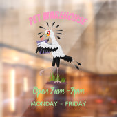 Niedlicher Sekretär Vogel schreibt Notizen Cartoon Fensteraufkleber (Blatt 2)