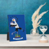 Niedlicher Sekretär Vogel schreibt Notizen Cartoon Fotoplatte (Seite)