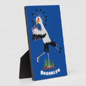 Niedlicher Sekretär Vogel schreibt Notizen Cartoon Fotoplatte (Seite)