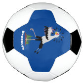 Niedlicher Sekretär Vogel schreibt Notizen Cartoon Fußball (Gedreht)