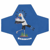 Niedlicher Sekretär Vogel schreibt Notizen Cartoon Fußball (Flach)