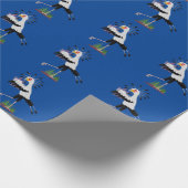 Niedlicher Sekretär Vogel schreibt Notizen Cartoon Geschenkpapier (Ecke)