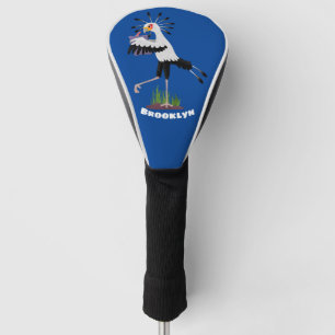 Niedlicher Sekretär Vogel schreibt Notizen Cartoon Golf Headcover