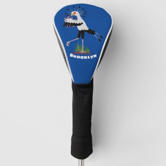 Niedlicher Sekretär Vogel schreibt Notizen Cartoon Golf Headcover (Vorderseite)