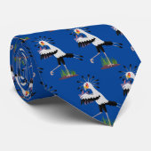 Niedlicher Sekretär Vogel schreibt Notizen Cartoon Krawatte (Gerollt)