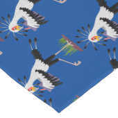 Niedlicher Sekretär Vogel schreibt Notizen Cartoon Kurzer Tischläufer (Ecke)