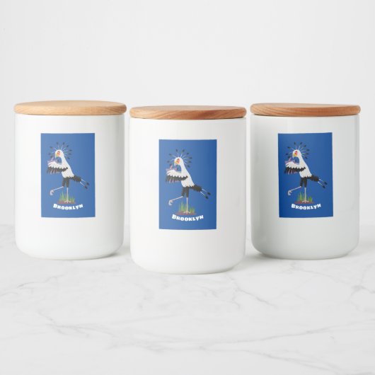 Niedlicher Sekretär Vogel schreibt Notizen Cartoon Lebensmitteletikett (Flaschen)