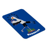 Niedlicher Sekretär Vogel schreibt Notizen Cartoon Magnet (Rechte Seite)