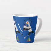 Niedlicher Sekretär Vogel schreibt Notizen Cartoon Milchtasse (Rechte Ecke)