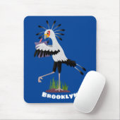 Niedlicher Sekretär Vogel schreibt Notizen Cartoon Mousepad (Mit Mouse)