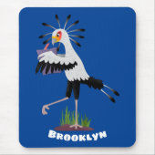 Niedlicher Sekretär Vogel schreibt Notizen Cartoon Mousepad (Vorne)